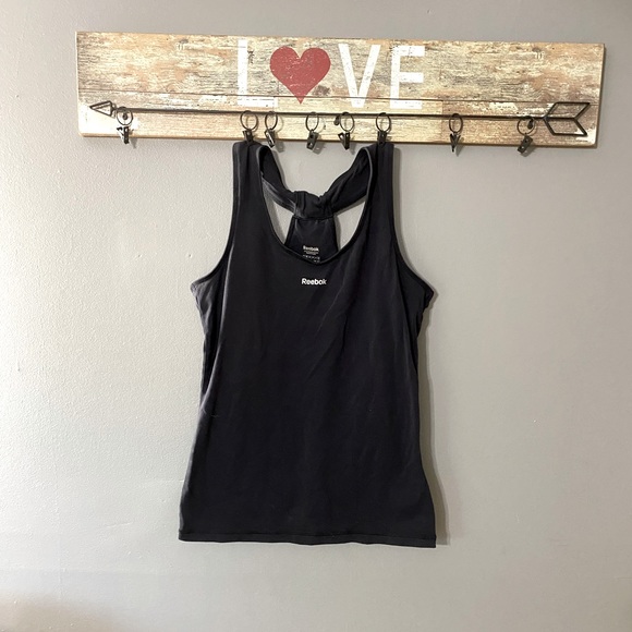 [M] Reebok Activewear Racer Back Tank Top with Built in Bra | Black - Picture 3 of 6